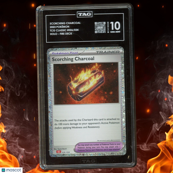 Pokemon TCG Classic SCORCHING CHARCOAL HOLO - Fire Deck 026/034 TAG 10