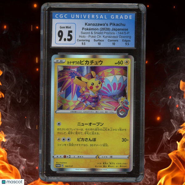 Pokemon Center KANAZAWA'S PIKACHU Promo Card CGC 9.5 / 10