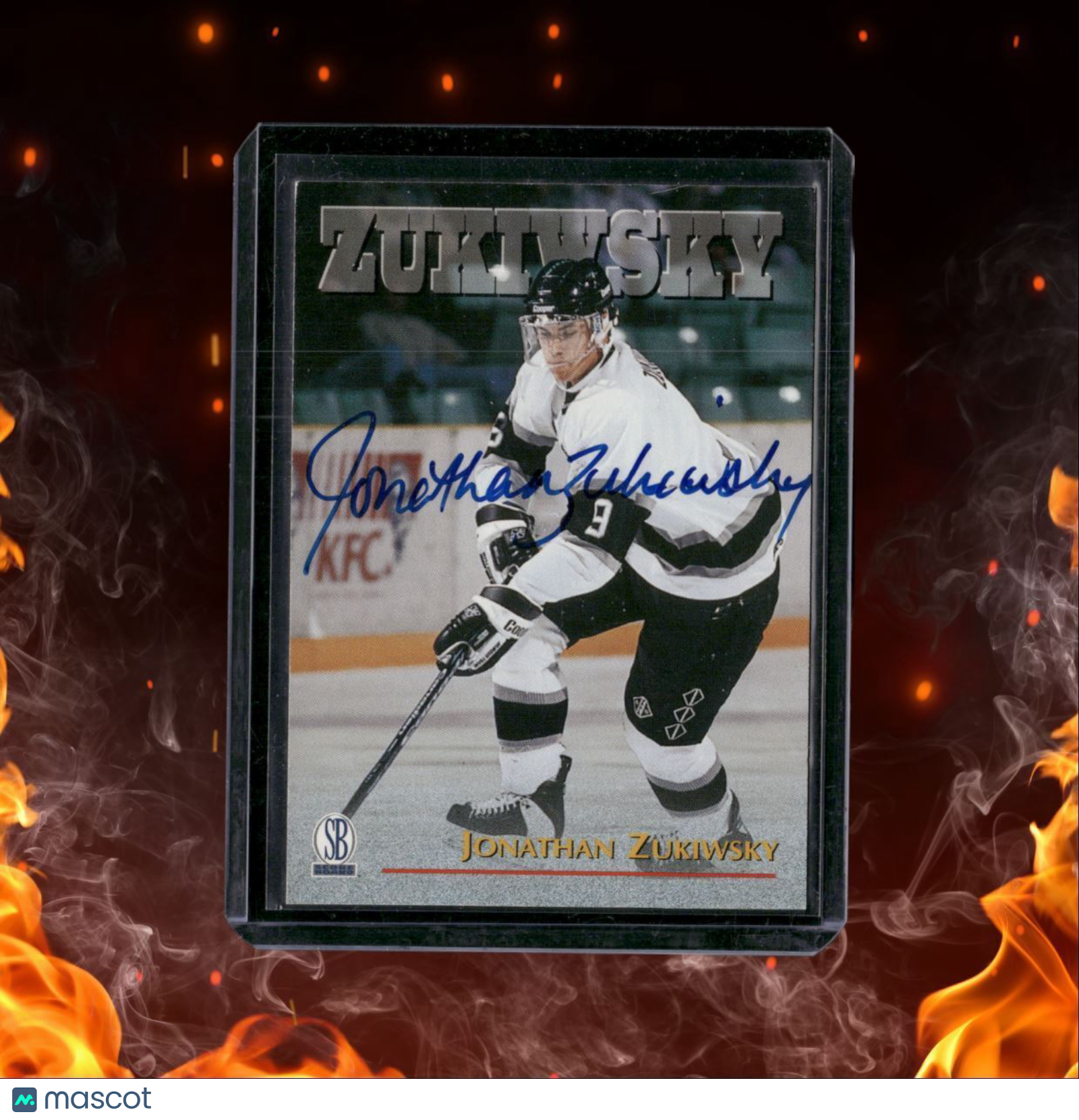 1997-98 Score Jonathan Zukwsky Auto #1