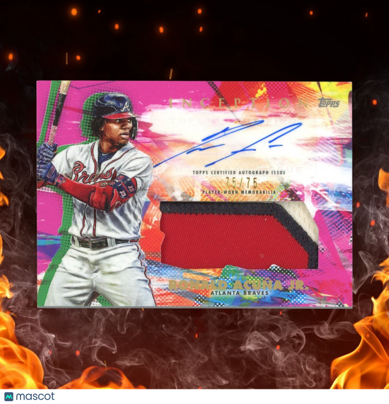 2020 Topps Inception RONALD ACUNA JR. Patch Auto 75/75 Pink