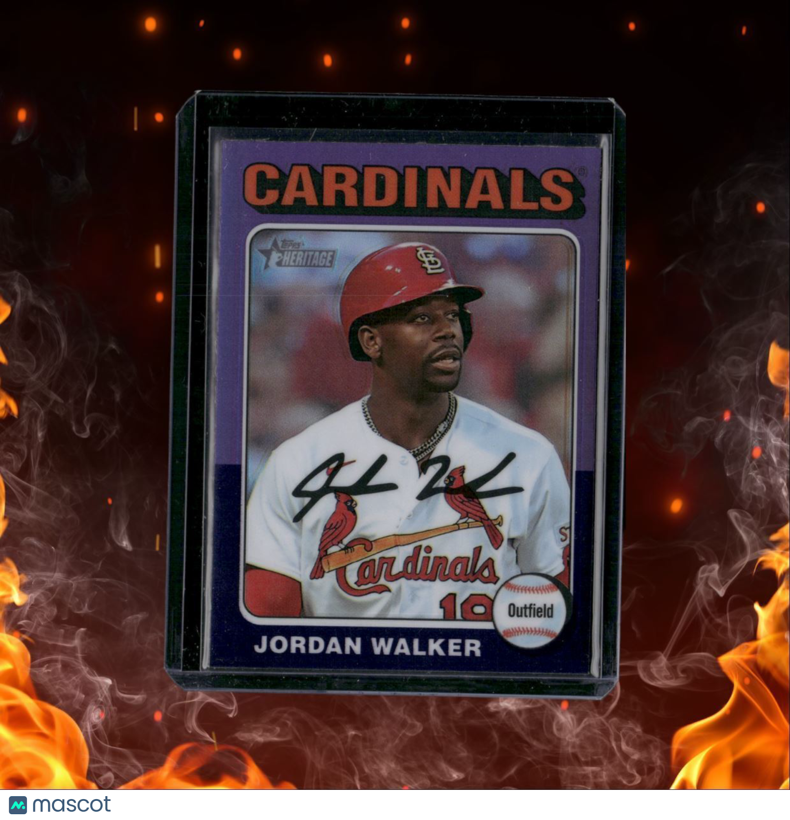 2024 Topps Heritage Jordan Walker Purple Chrome #96