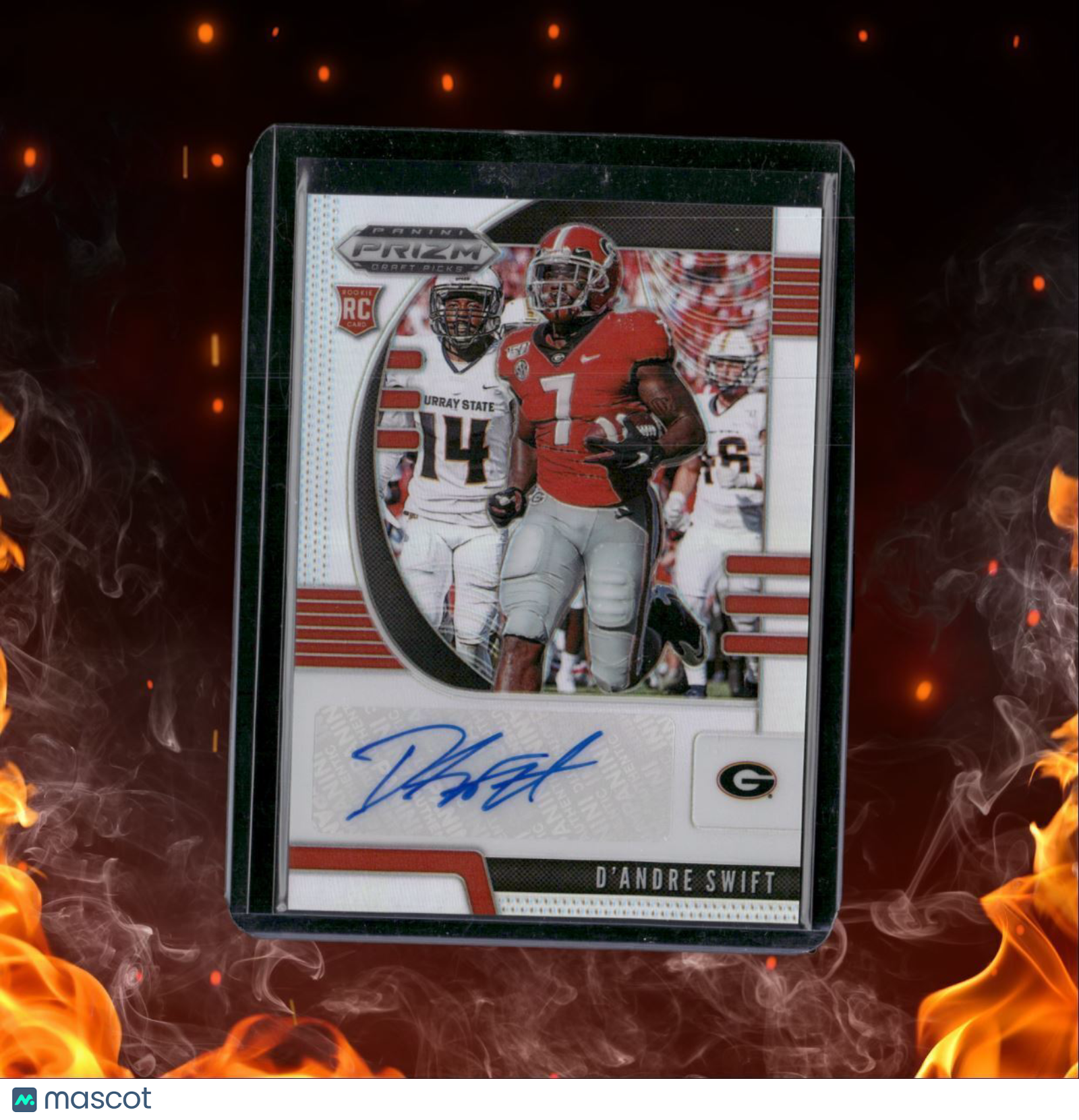 2020 Panini Prizm Draft Picks D'Andre Swift Silver Prizm Rookie Auto #120