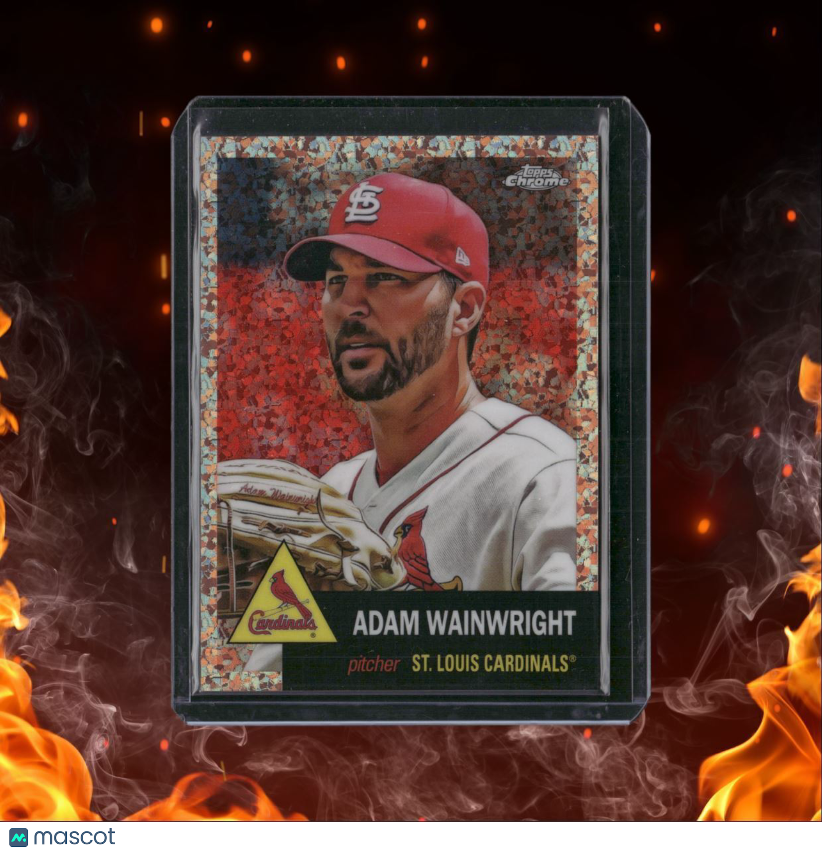 2022 Topps Chrome Platinum Anniversary Adam Wainwright Rose Gold Mini Diamond