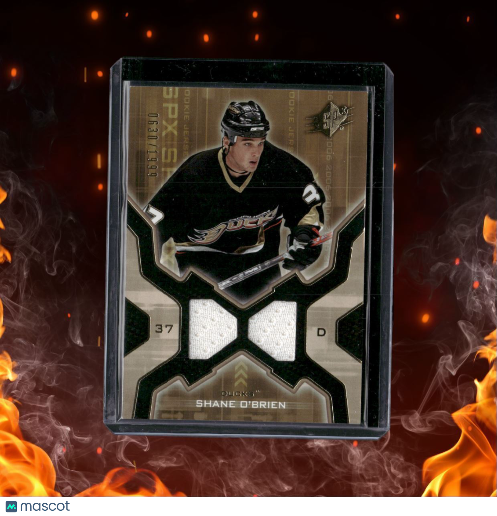 2006-07 Upper Deck SPx Shane O'Brien Jersey Rookie 0630/1999 #155