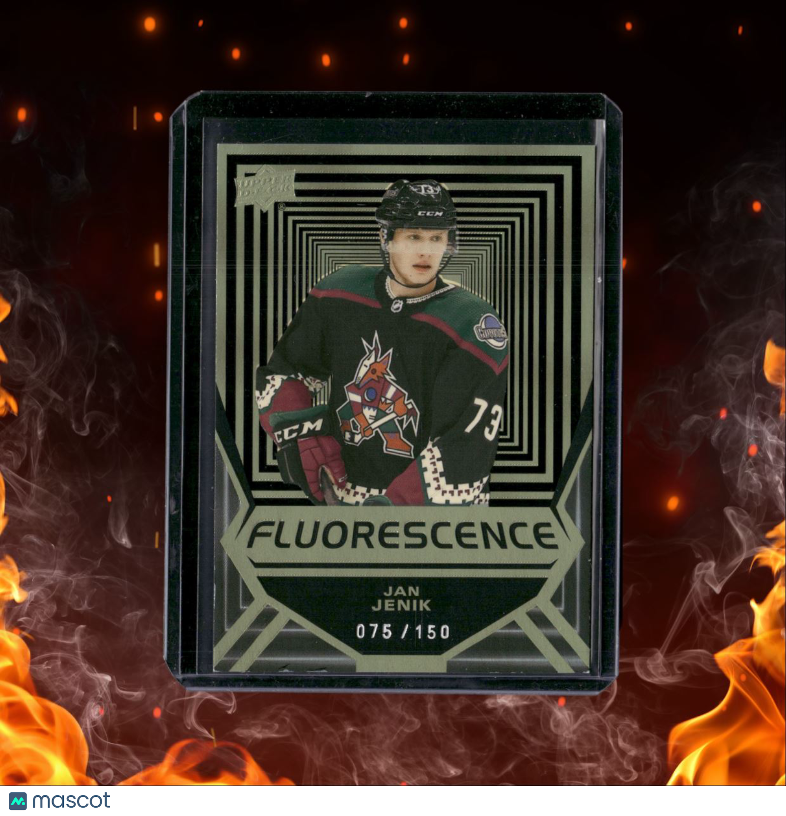 2021-22 Upper Deck Jan Jenik Fluorescence Yellow Rookie 075/150 #FL-40