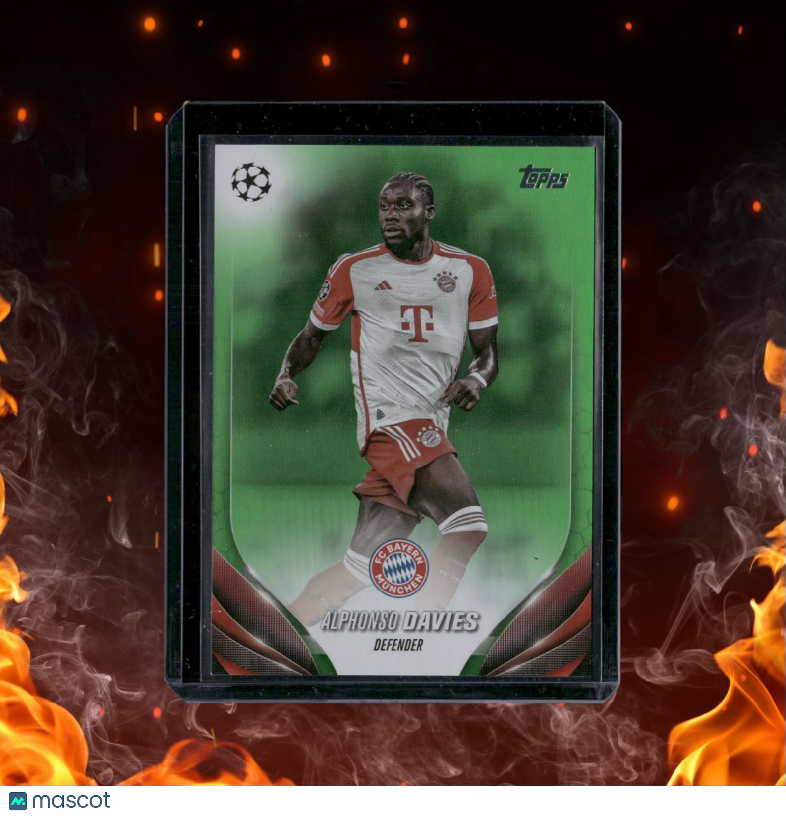 2023 Topps UCL Alphonso Davies Green Refractor 002/199 #4