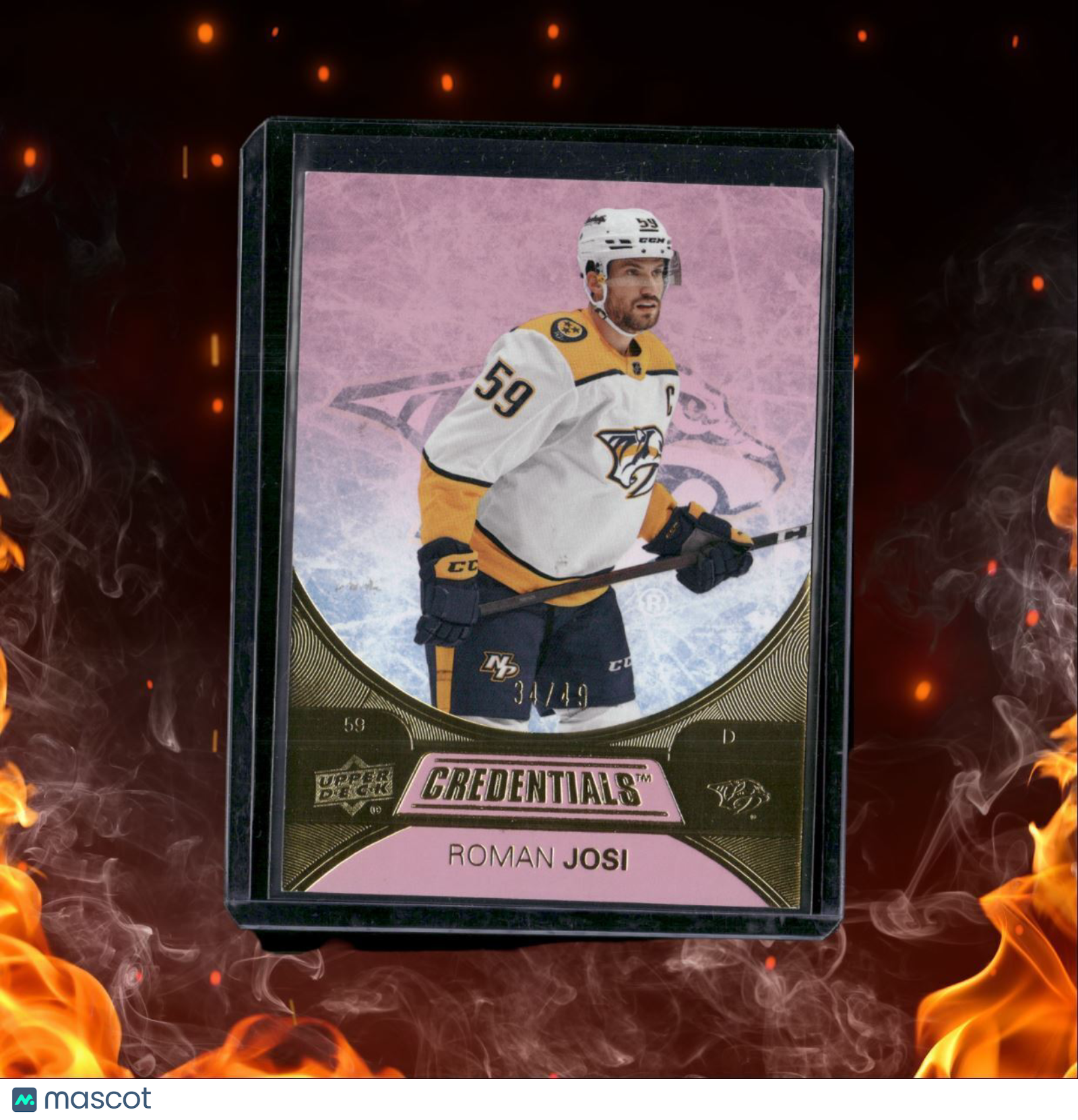 2021-22 Upper Deck Credentials Roman Josi Pink 34/49 #36