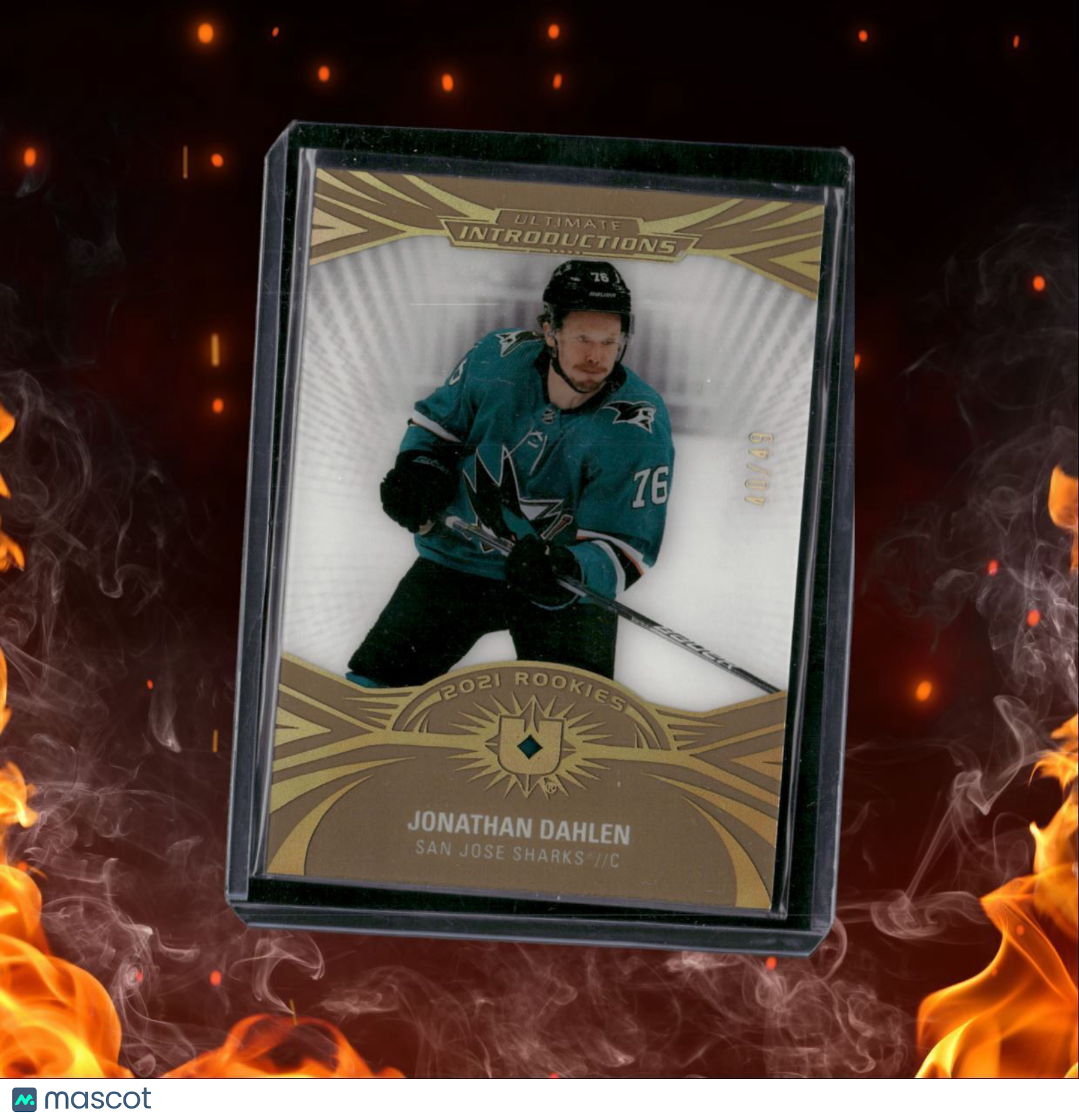 2021-22 Upper Deck Ultimate Collection Jonathan Dahlen Rookie 40/49 #UI-34