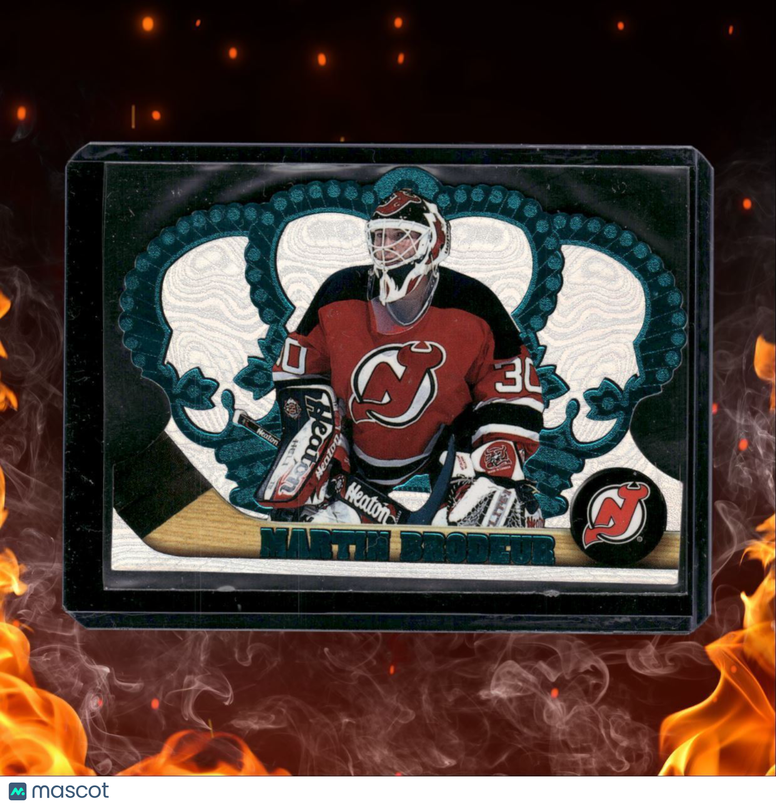 1997-98 Pacific Ice Martin Brodeur Die-Cut Green Sapphire Blue #73