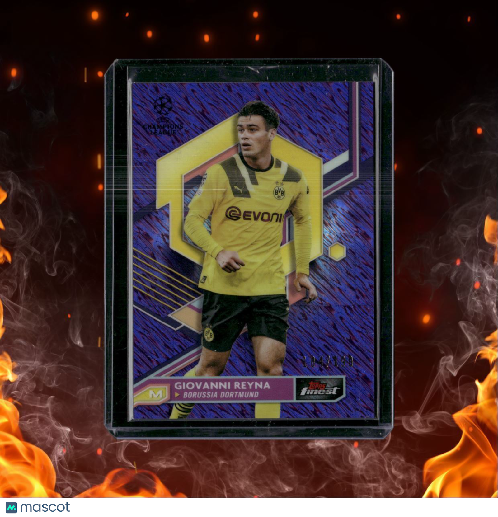 2022 Topps Finest Giovanni Reyna Purple Shimmer 184/199 #21