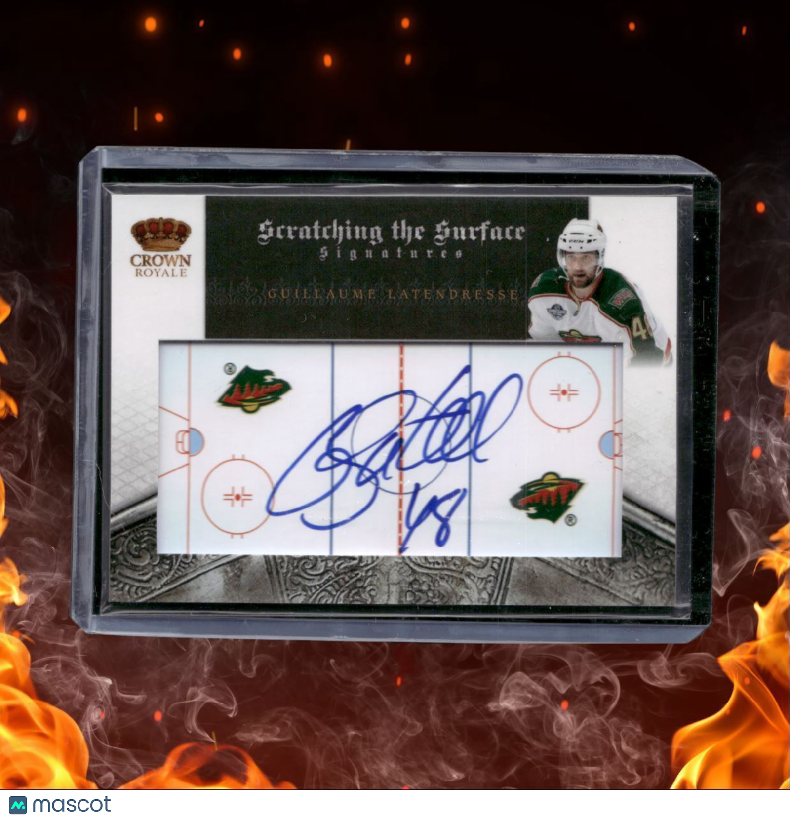 2010-11 Panini Crown Royale Guillaume Latendresse Scratching the Surface Auto