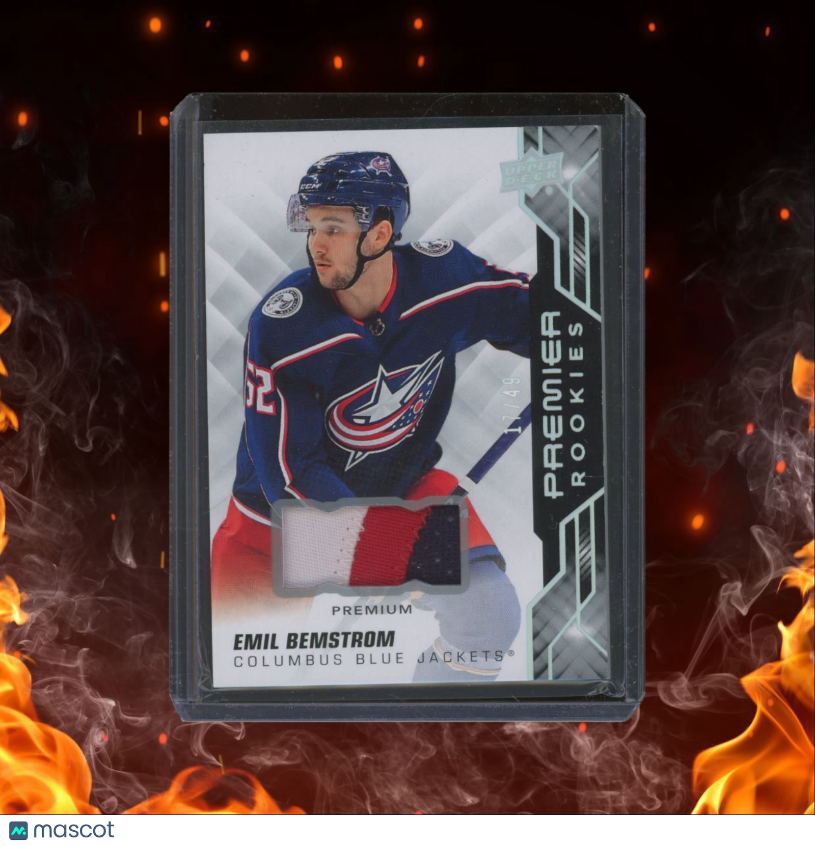 2019-20 Upper Deck Premier Emil Bemstrom Patch Rookie 17/49 #71