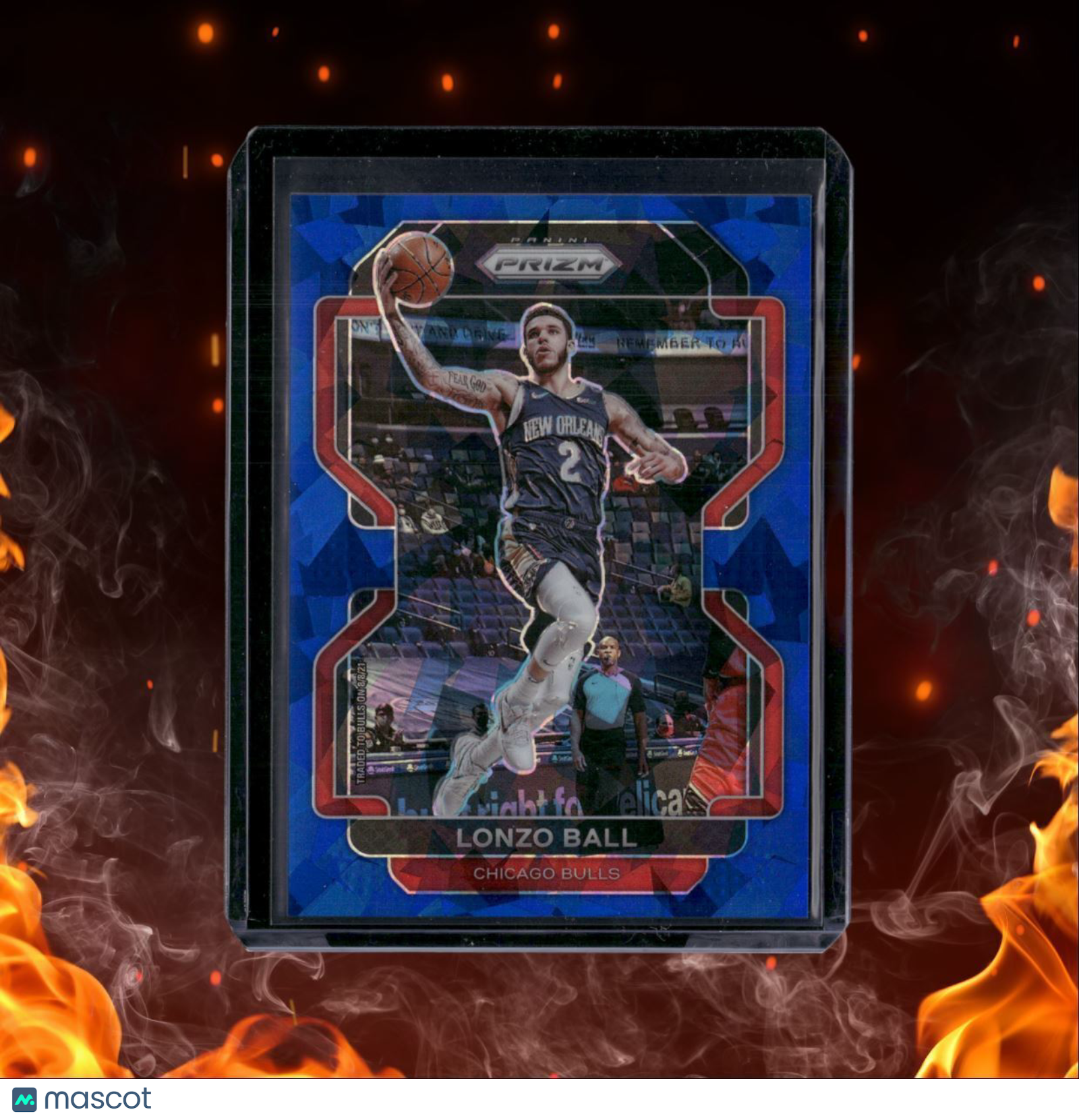 2021-22 Panini Prizm Lonzo Ball Blue Ice 091/125 #69