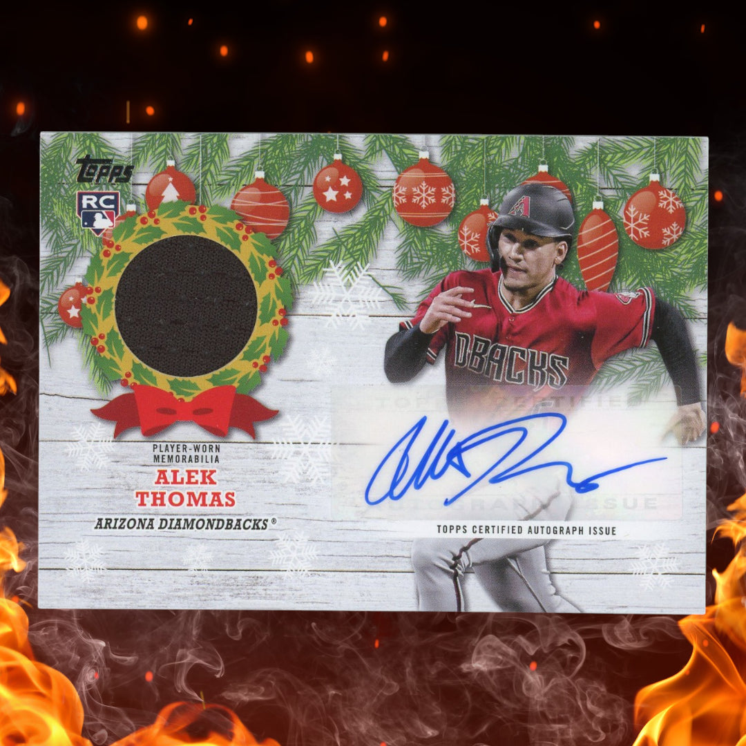 2022 Topps Holiday Mega Alek Thomas Auto Relic /25 Rookie #WHAR-AT