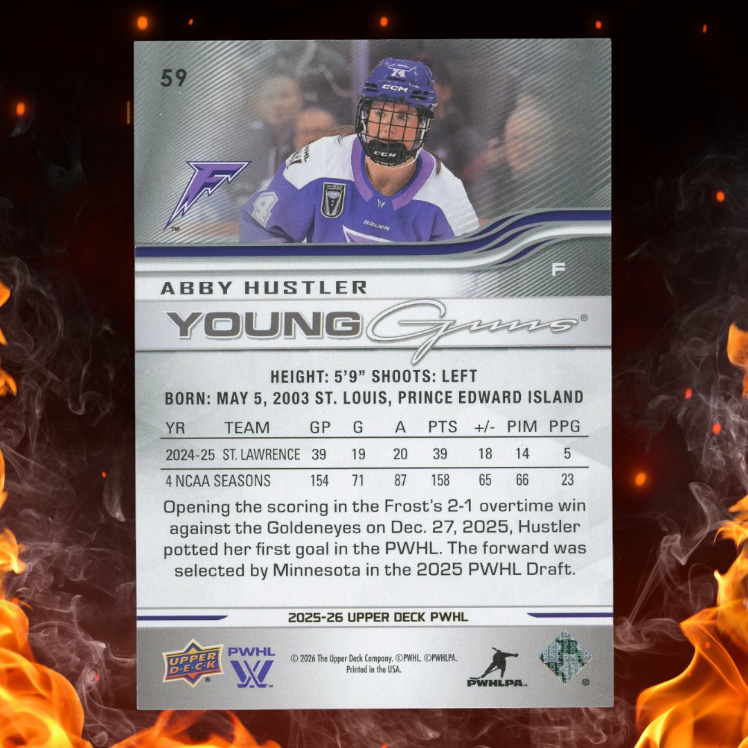 2025-26 Upper Deck PWHL Abby Hustler Young Guns Rookie #59