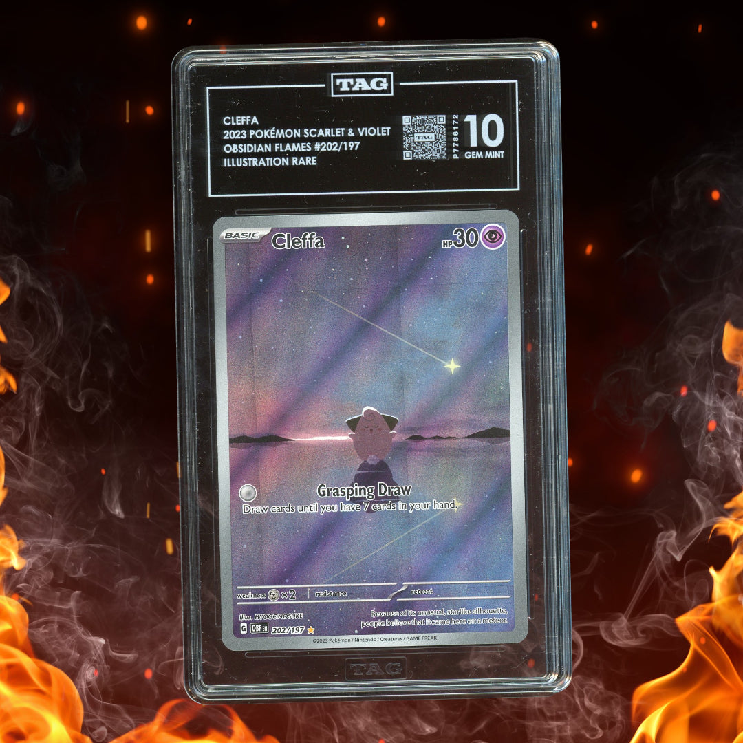 Pokemon Obsidian Flames Cleffa Illustration Rare TAG 10 202/197