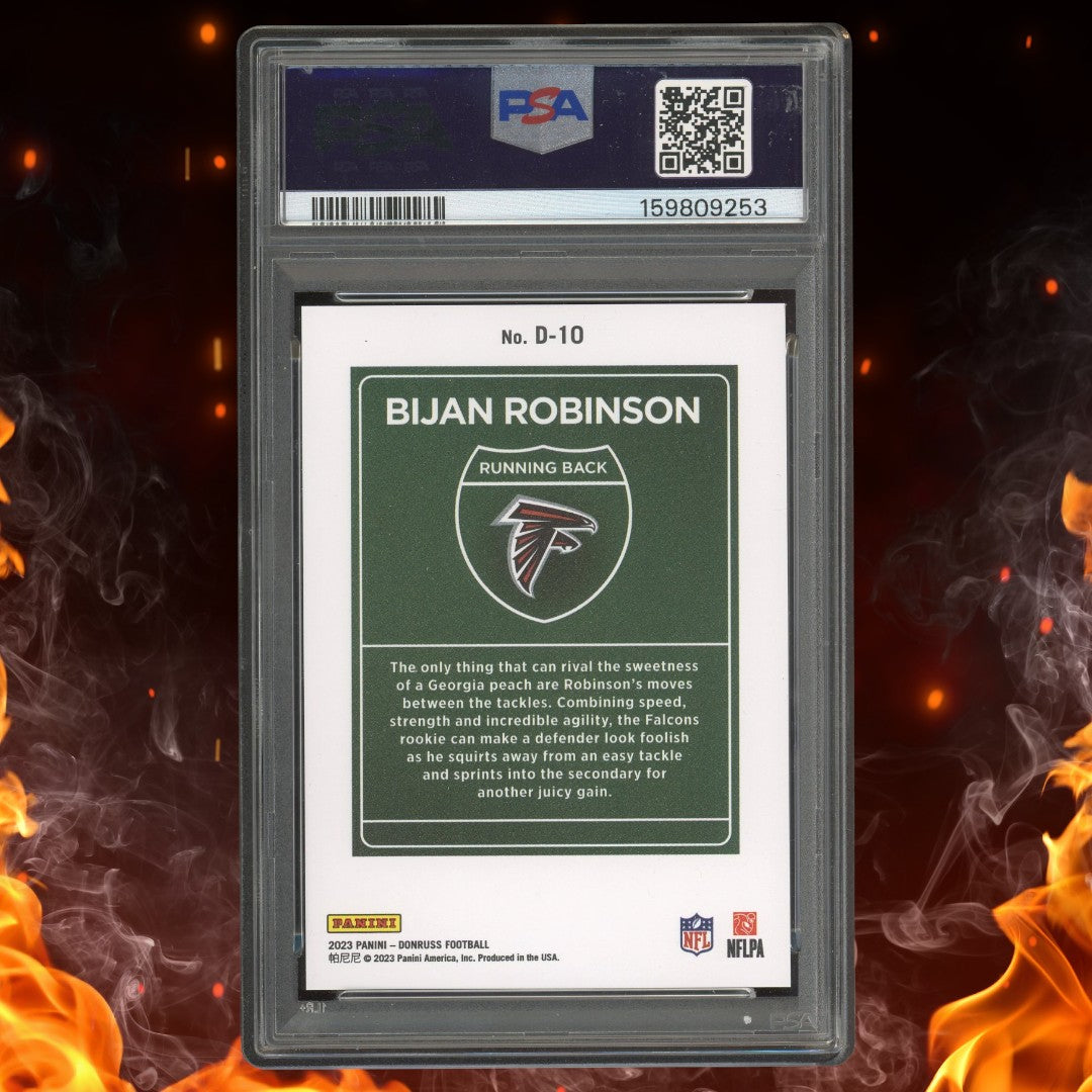 2023 Panini Donruss Bijan Robinson Downtown Rookie #D-10 PSA 9