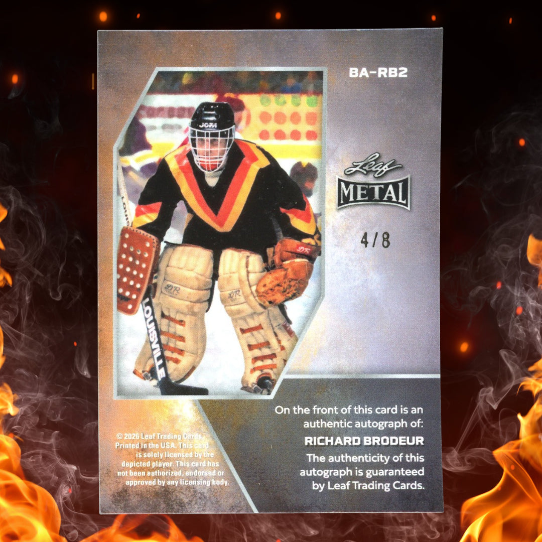 2026 Leaf Metal Richard Brodeur Base Auto Blue /8 #BA-RB2