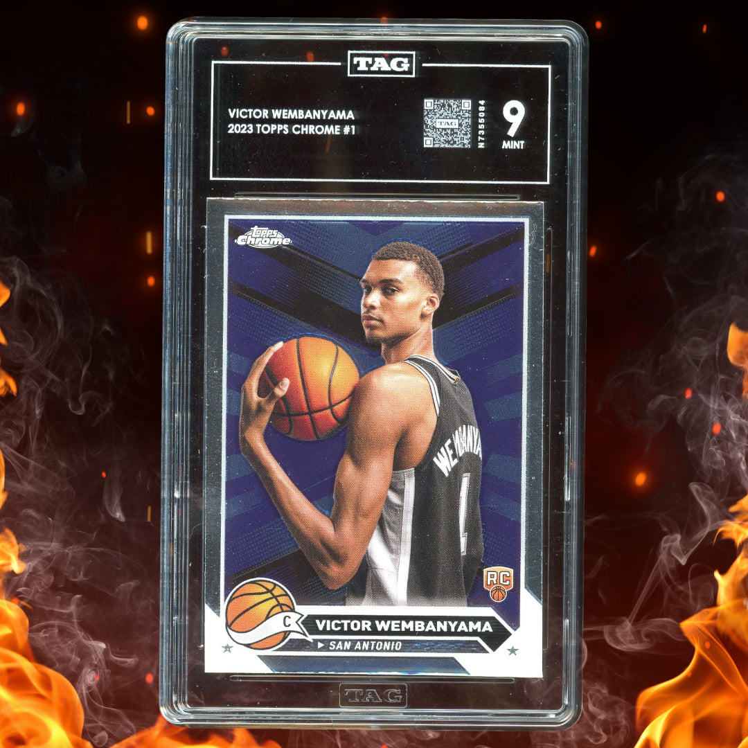 2023-24 Topps Chrome Victor Wembanyama Rookie #1 TAG 9