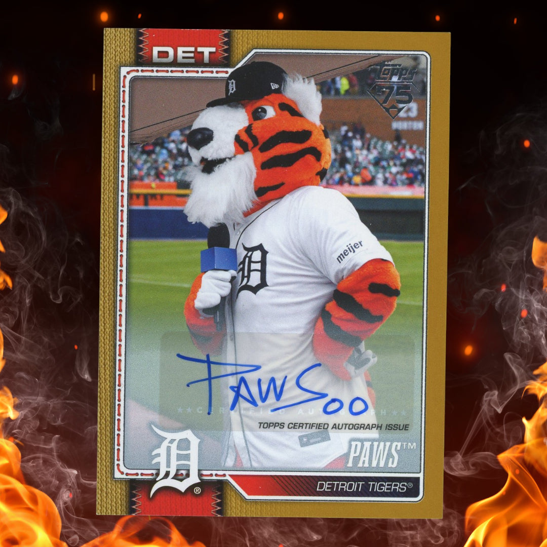 2026 Topps Series 1 Paws Mascot Auto Gold /50 #M-15