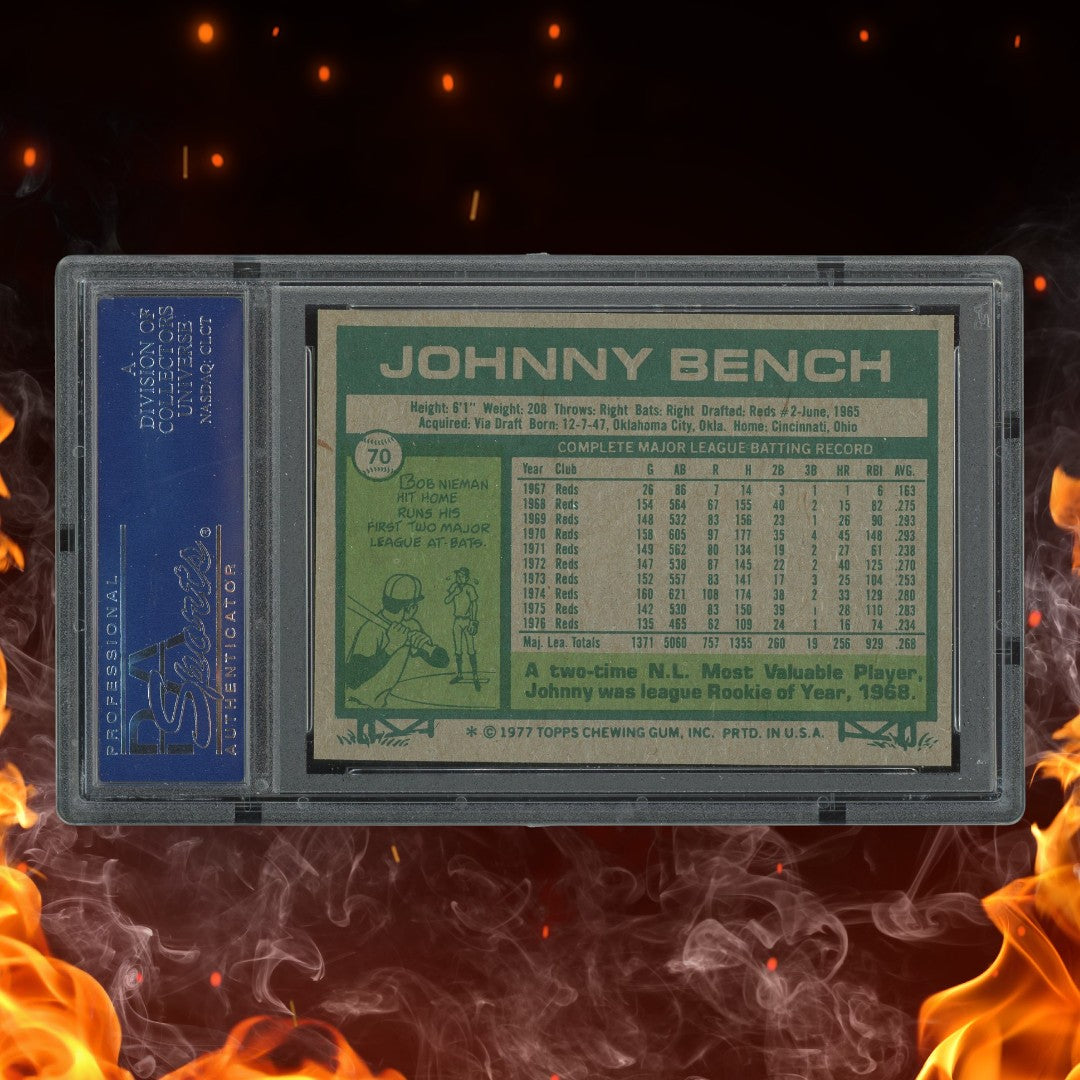 1977 Topps Johnny Bench #70 PSA 9