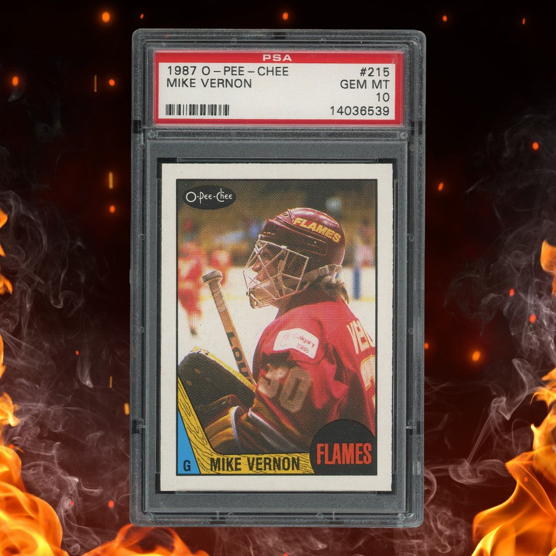 1987-88 O-Pee-Chee Mike Vernon #215 PSA 10