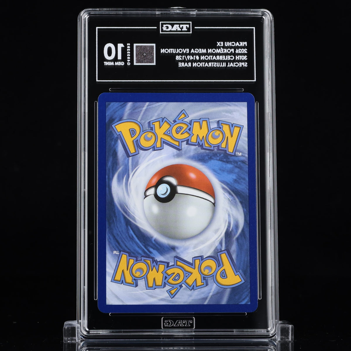 Pokemon 30th Celebration Pikachu EX SIR 149/128 TAG 10