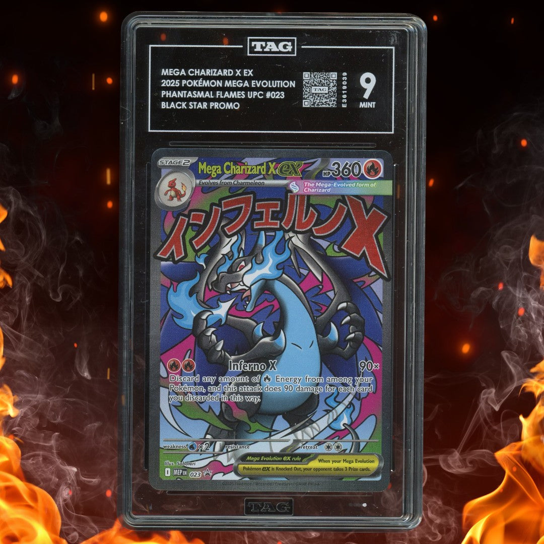 Pokemon Mega Evolution Charizard ex Promo #023 TAG 9