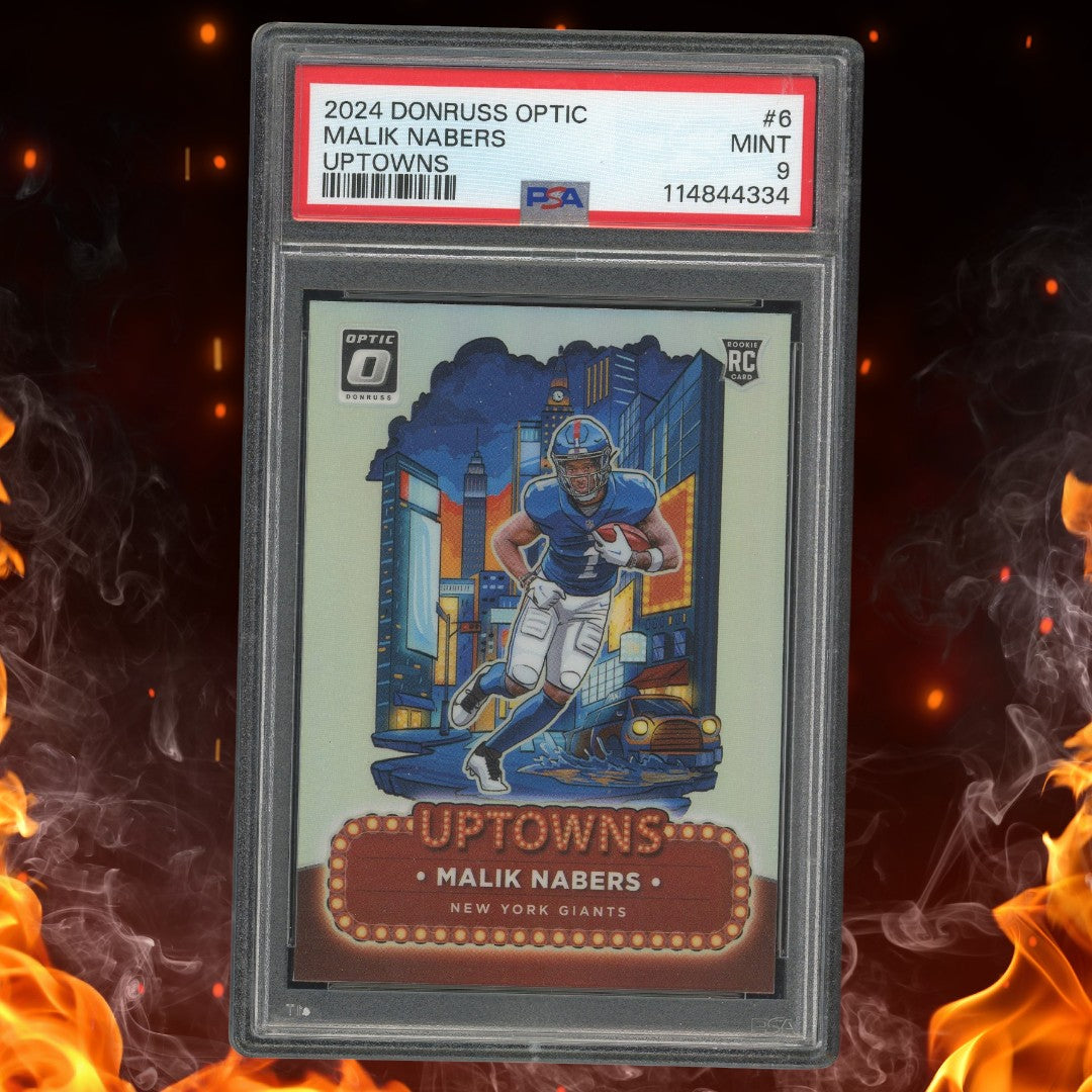 2024 Panini Donruss Optic Malik Nabers Uptowns Rookie #6 PSA 9