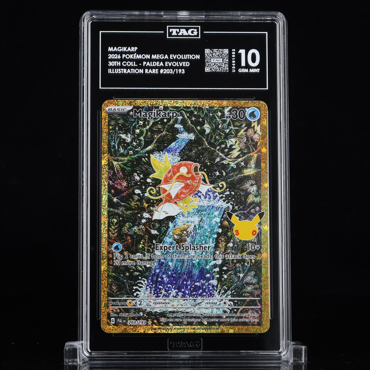 Pokemon 30th Celebration Magikarp 203/193 Classic Collection TAG 10