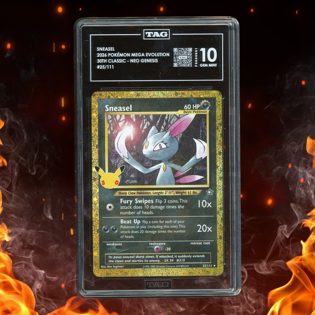 Pokemon 30Th Celebration Sneasel Holo Rare 25/111 TAG 10