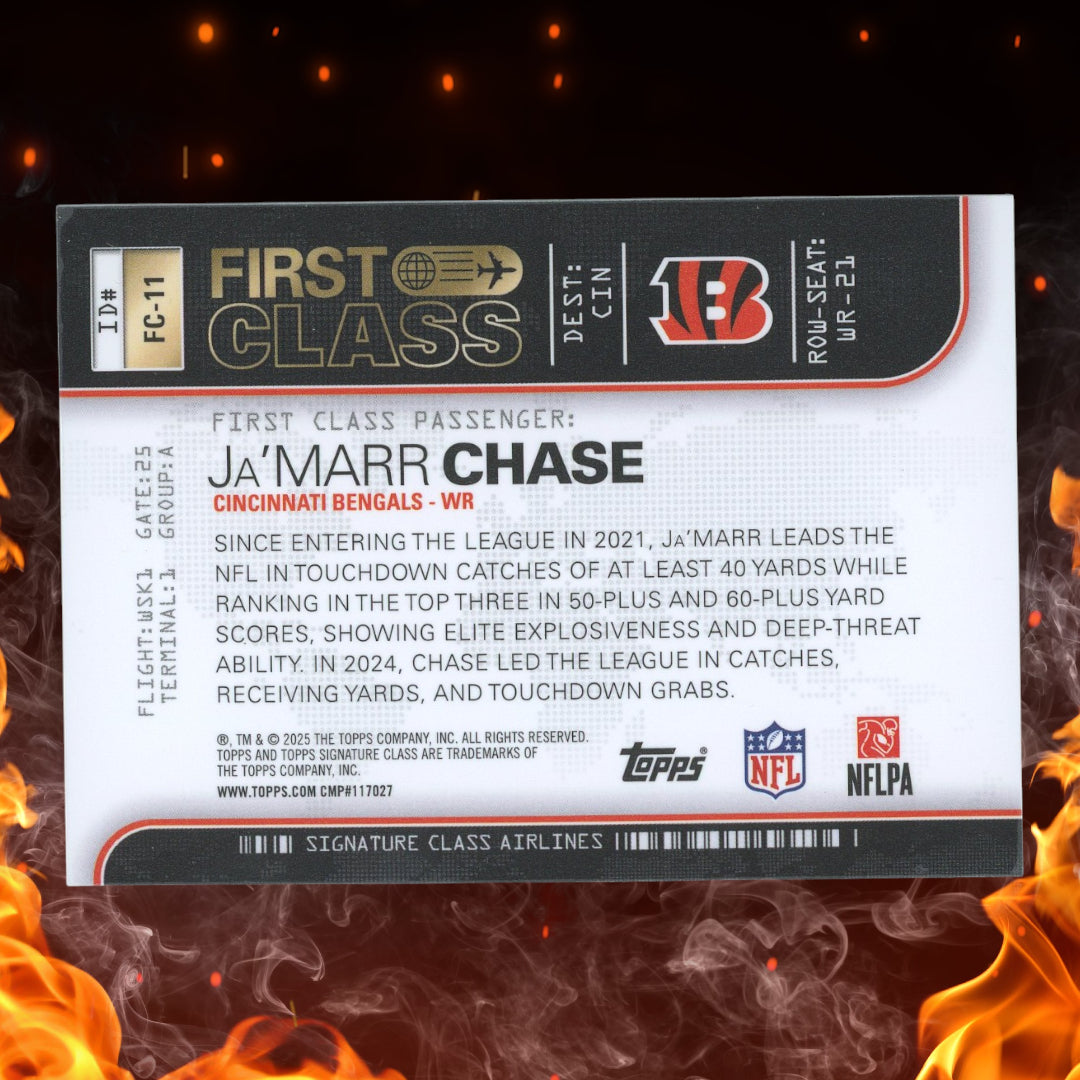 2025 Topps Signature Class Ja'Marr Chase First Class #FC-11