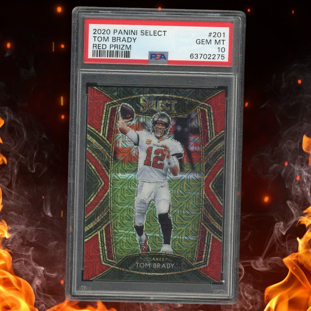 2020 Panini Select Tom Brady Red Prism /49 #201 PSA 10