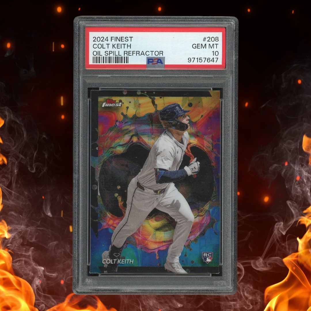 2024 Topps Finest Colt Keith Oil Spill Refractor Rookie #208 PSA 10