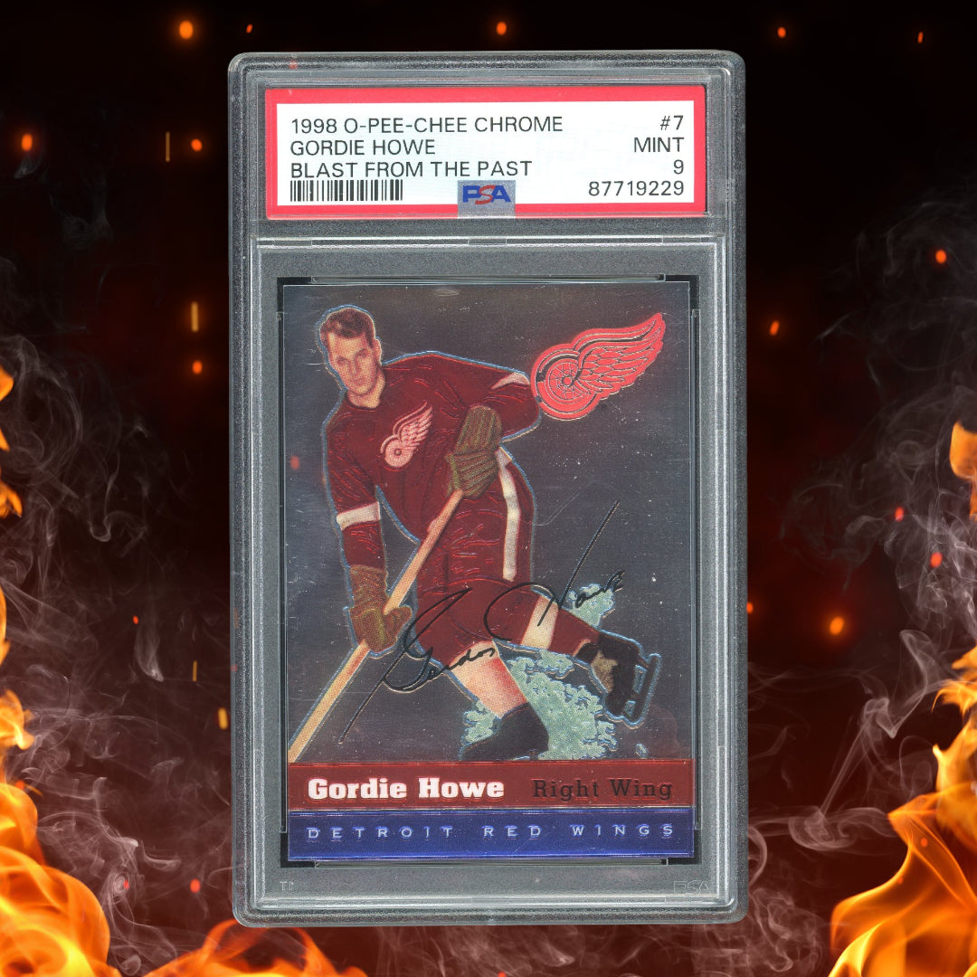 1998-99 Topps O-Pee-Chee Chrome Gordie Howe Blast from the Past #7 PSA 9