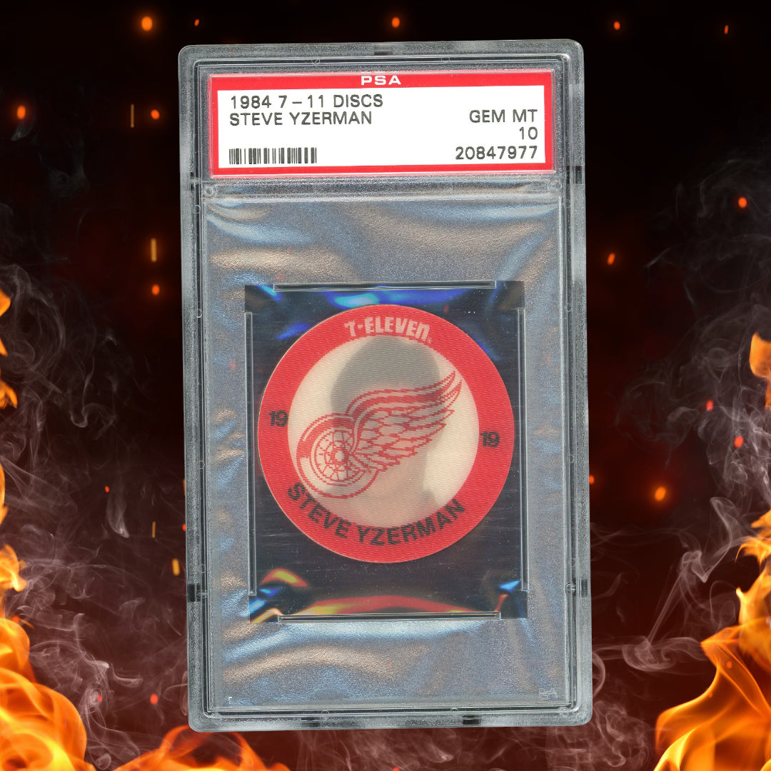 1984 7-Eleven Discs Steve Yzerman PSA 10
