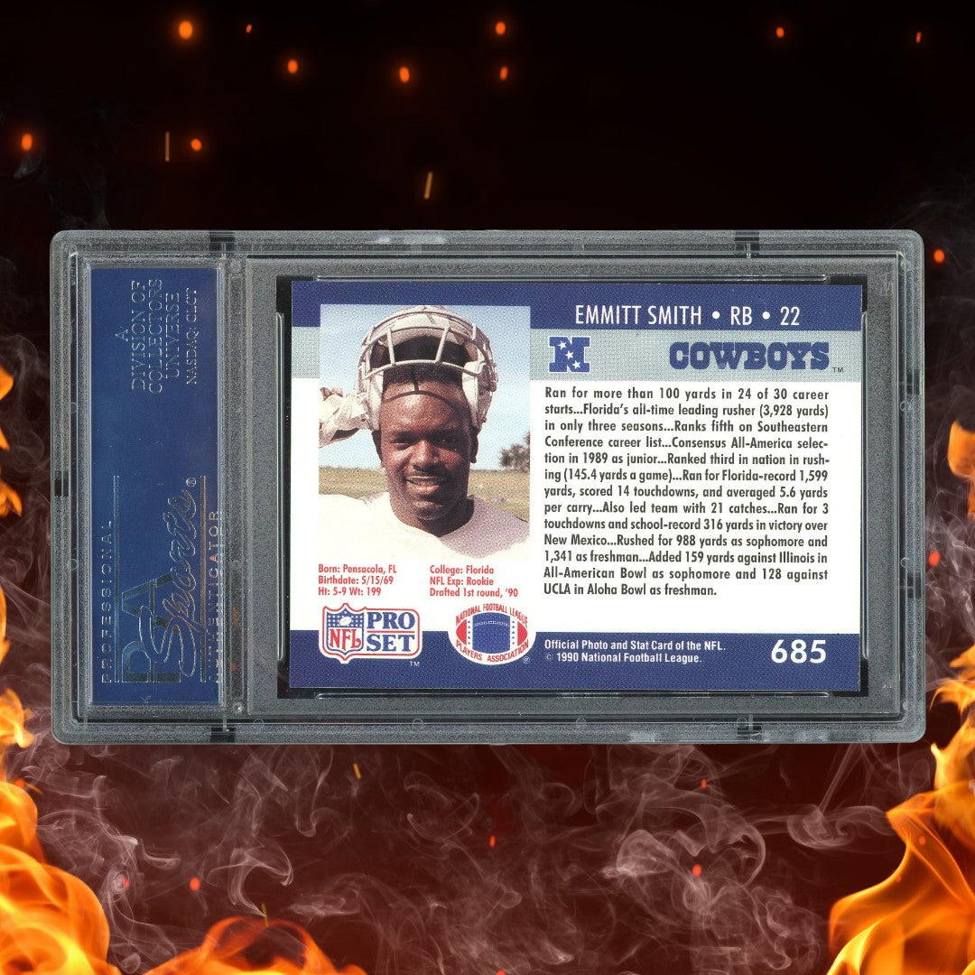 1990 Pro Set Emmitt Smith Rookie #685 PSA 10