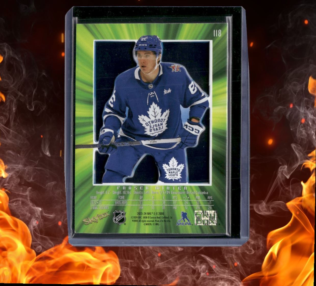 2023-24 SkyBox EX 2000 Fraser Minten (B) Rookie #118