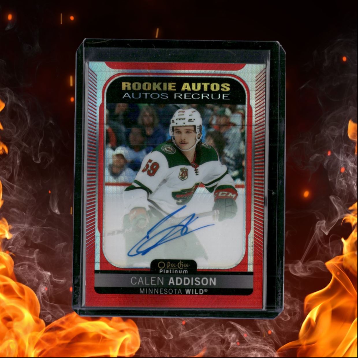 2021-22 O-Pee-Chee Platinum Calen Addison Red Prism Rookie Auto 13/60 #R-CA