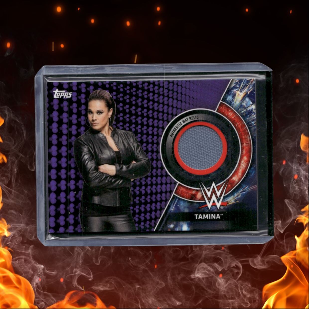 2018 Topps WWE Tamina Event-Used Mat Relic Royal Rumble 2018 20/99 #MR-TM
