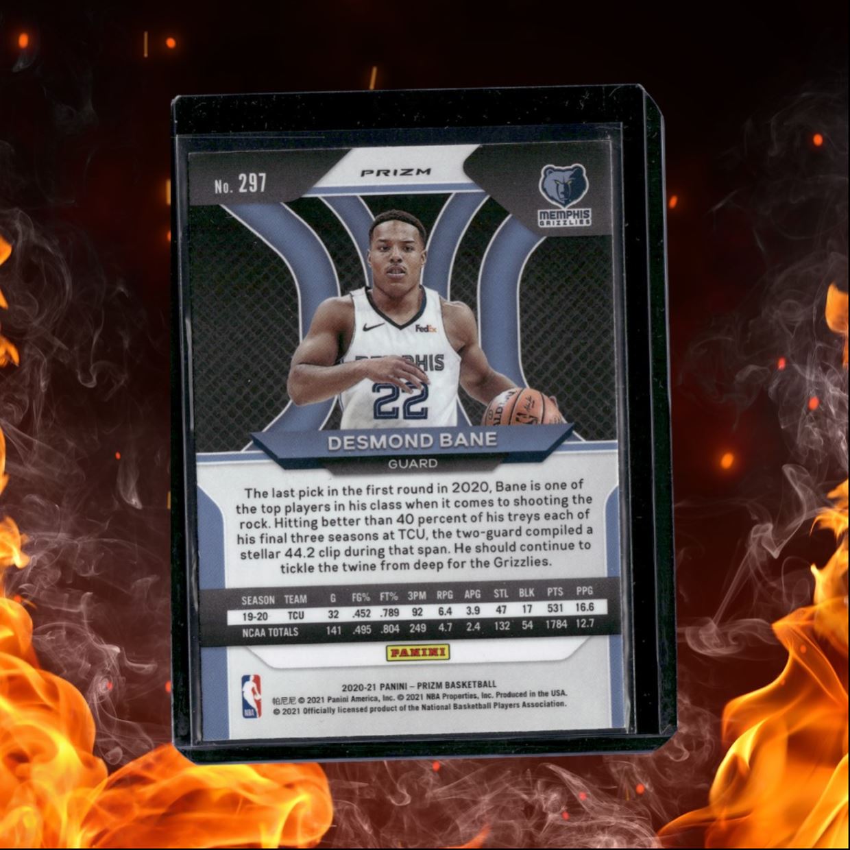 2020-21 Panini Prizm Desmond Bane Silver Prizm Rookie #297