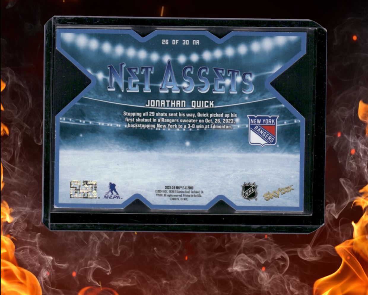 2023-24 SkyBox EX 2000 Jonathan Quick Net Assets #NA-26