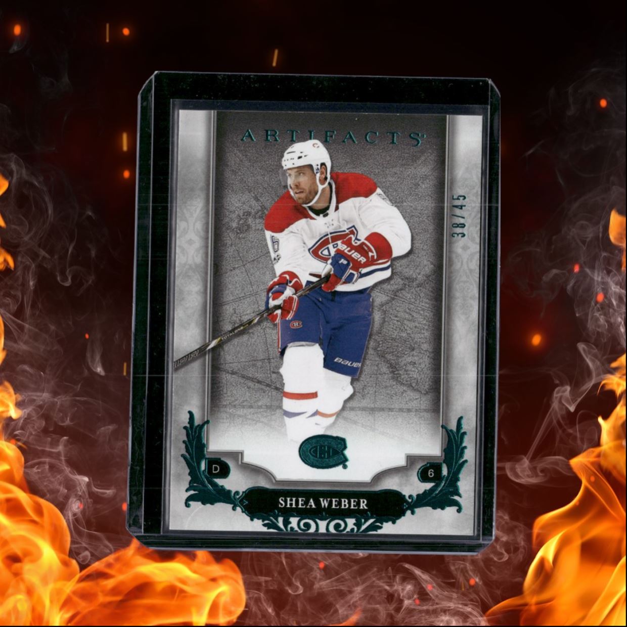 2018-19 Upper Deck Artifacts Shea Weber Aqua 38/45 #30