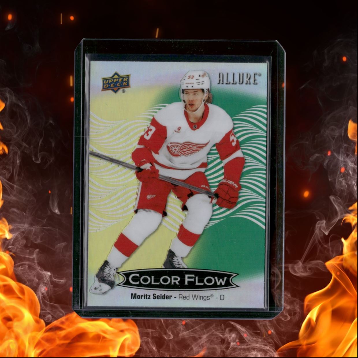 2024-25 Upper Deck Allure Moritz Seider Color Flow Yellow Green #CFL-38