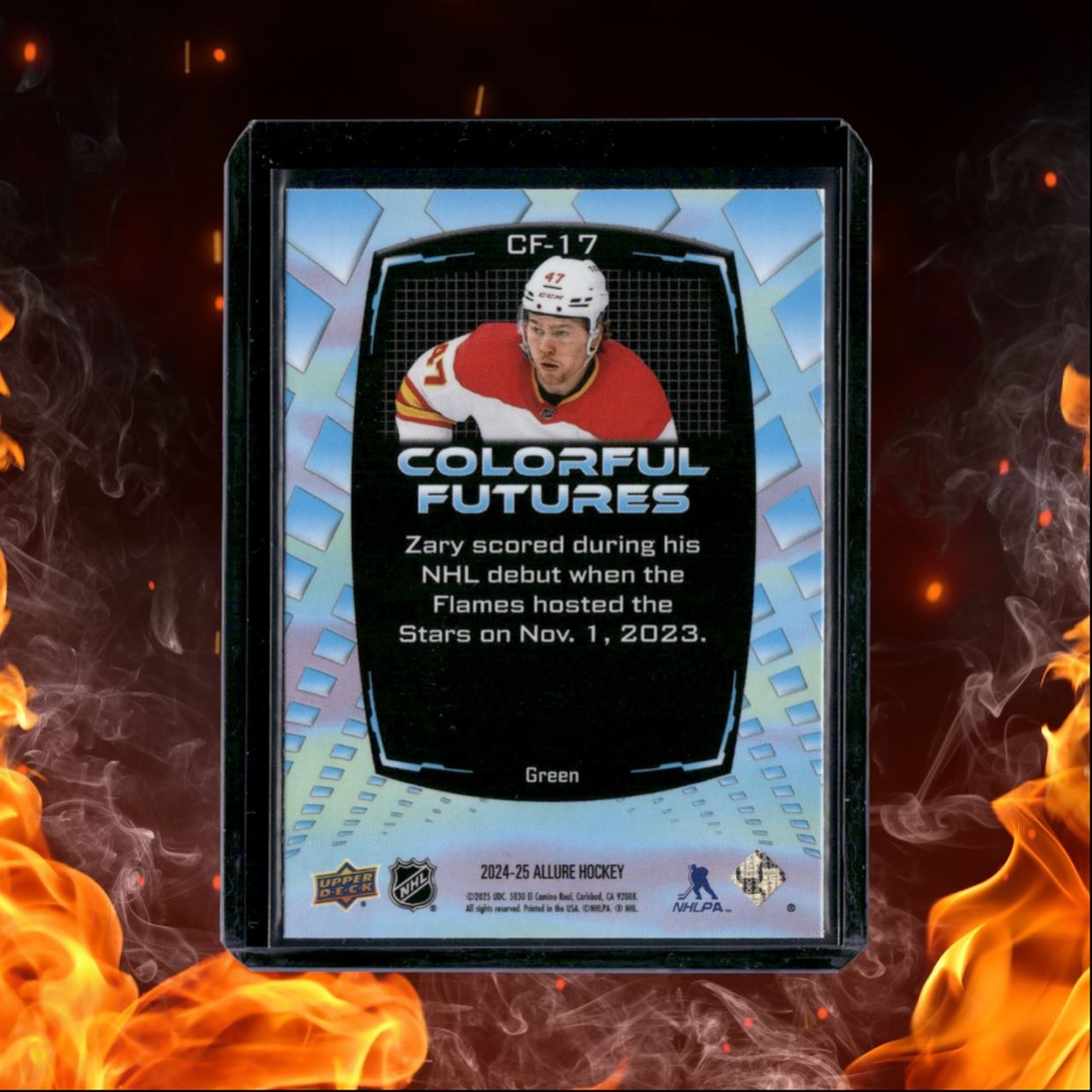 2024-25 Upper Deck Allure Connor Zary Color Futures Green #CF-17