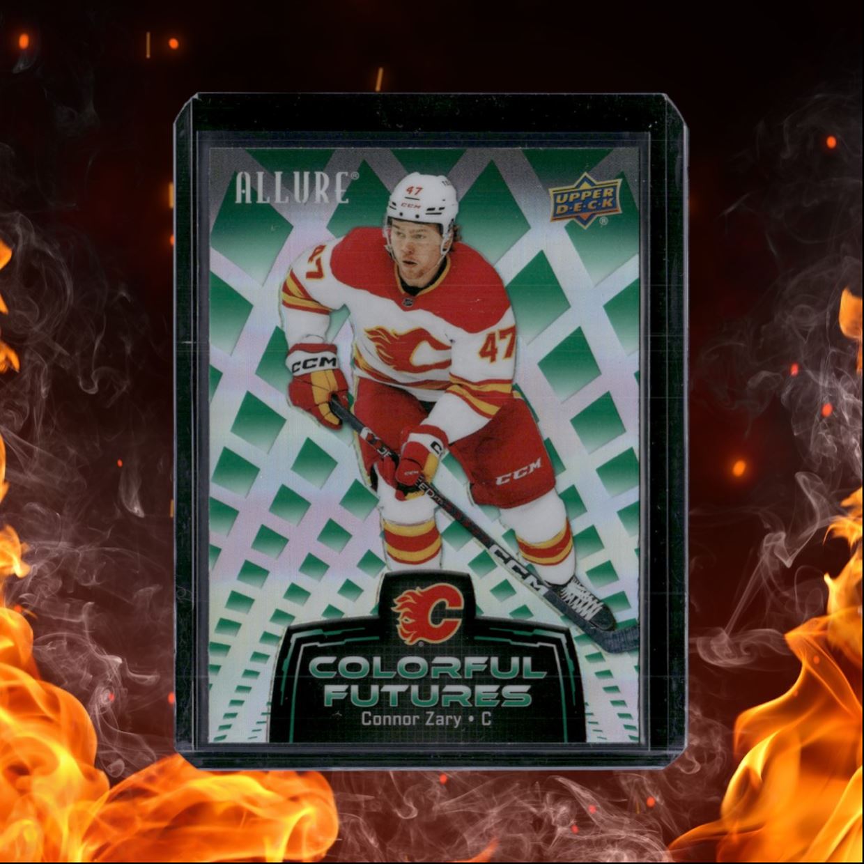 2024-25 Upper Deck Allure Connor Zary Color Futures Green #CF-17