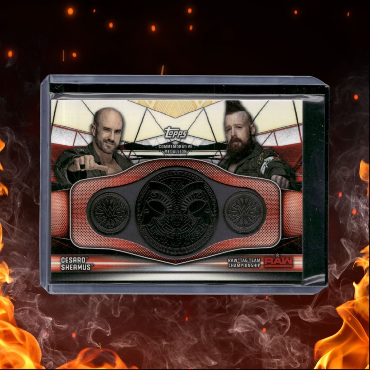 2019 Topps WWE Cesaro / Sheamus Commemorative Championship Tag Team 105/199