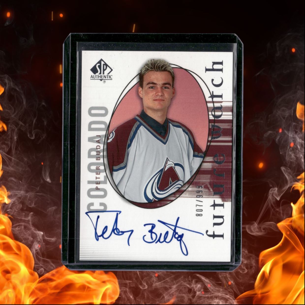 2005-06 SP Authentic Peter Budaj Future Watch Rookie Auto 807/999 #150