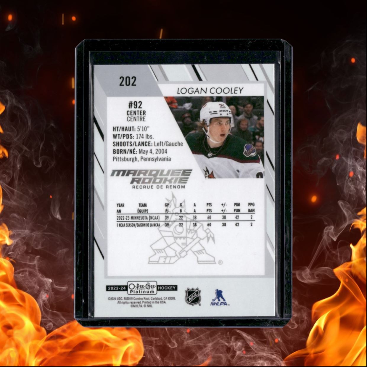 2023-24 O-Pee-Chee Platinum Logan Cooley Marquee (A) Rookie #202