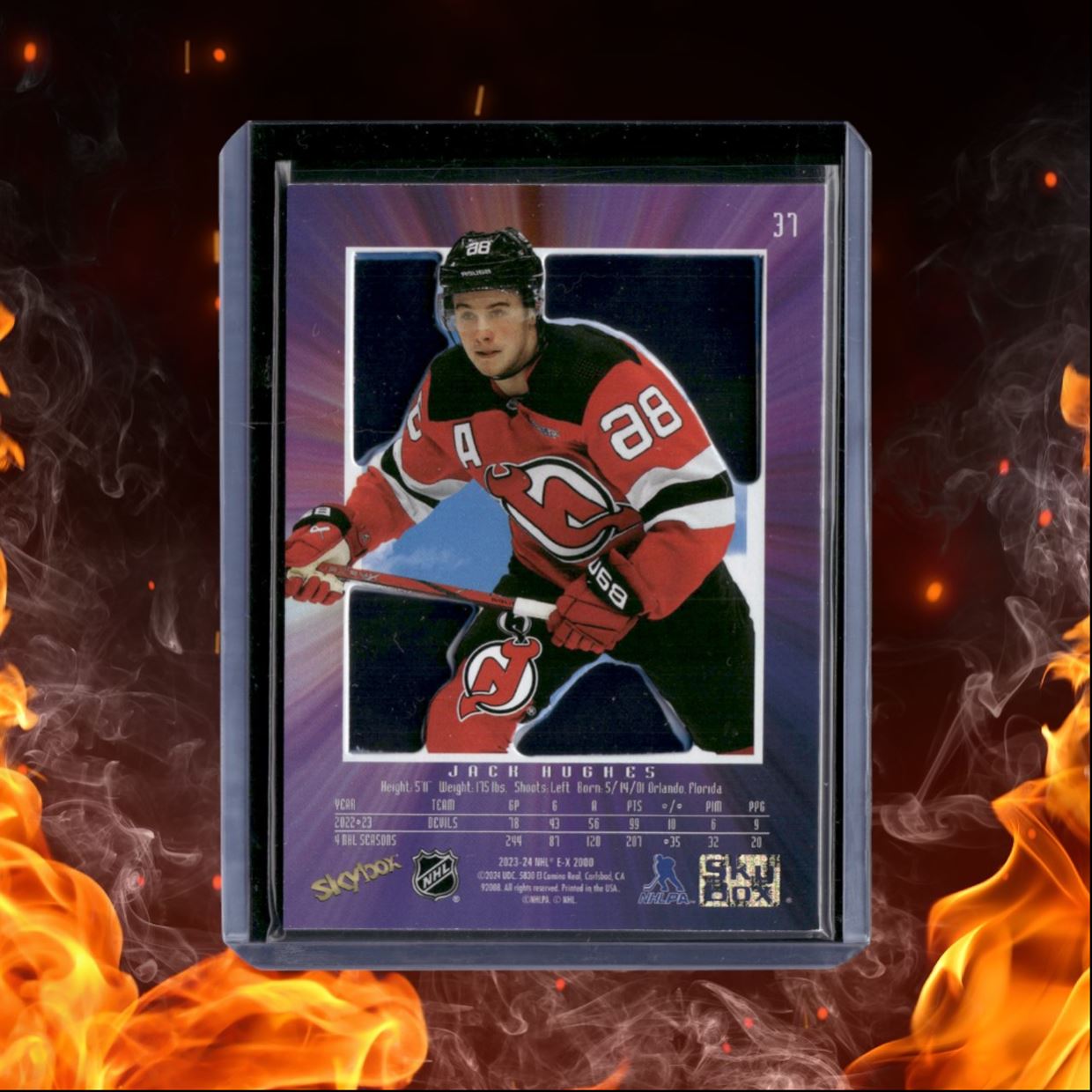 2023-24 SkyBox EX 2000 Jack Hughes #37